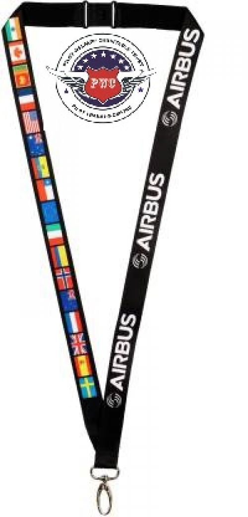 Pilot Training Centre Polyester Airbus Lanyard with Flags for Flight Crew Airman