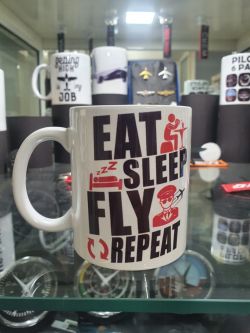 Eat Sleep Fly Repeat (Pilot Gift, Pilot Mug, Pilot Coffee Cup, Aviation Gifts)