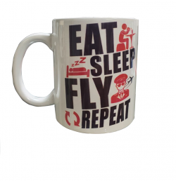 Eat Sleep Fly Repeat (Pilot Gift, Pilot Mug, Pilot Coffee Cup, Aviation Gifts)