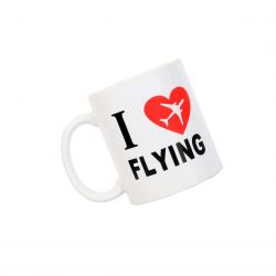 I LOVE FLYING (Pilot Gift, Pilot Mug, Pilot Coffee Cup, Aviation Gifts)