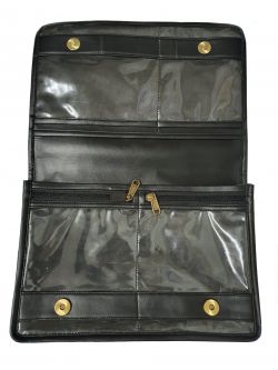 Leather Flight Log, Log Book Cover for Pilot, Flightlog Leather Sleeve, Aviation Logbook, Gift for Pilots (Black)