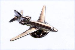 Silver Airplane Pilot Tie Pin